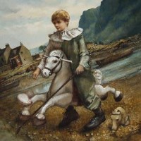 Lot 450 - Bohuslav Barlow, Horse Play, oil