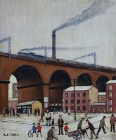 Lot 455 - Bob Jones, Stockport Viaduct, oil