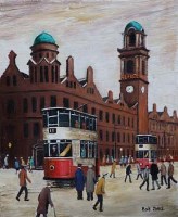 Lot 457 - Bob Jones, Refuge Building, Oxford Street, Manchester, oil