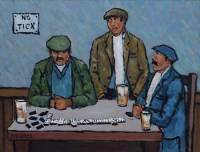 Lot 460 - Charles M. Jones, Dominoes, oil
