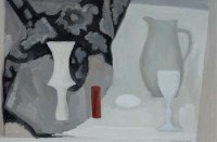 Lot 466 - Margaret Firth, Still life with jug, oil