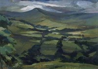 Lot 480 - Isobel Barber, Derbyshire landscape, oil