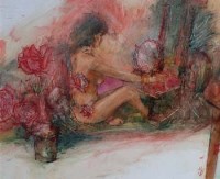 Lot 491 - Douglas Hills, Birthday Roses, watercolour