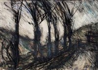 Lot 496 - Arthur Berry, Rural landscape, mixed media