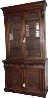 Lot 672 - Victorian bookcase on cupboard
