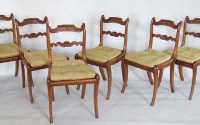 Lot 680 - Set of six mahogany dining chairs