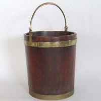 Lot 682 - George III Irish mahogany peat bucket.