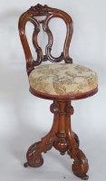 Lot 688 - Victorian walnut music seat