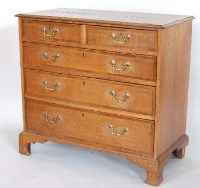 Lot 702 - George III oak chest