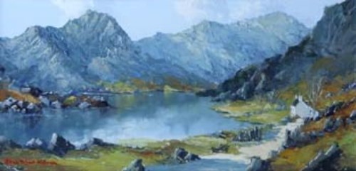 Lot 43 - Charles Wyatt Warren, Y Garn & Llyn Ogwen, oil