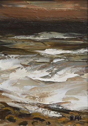 Lot 314 - Donald McIntyre, Sea, Evening Sun, oil on board.