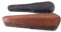 Lot 8 - Conservatory violin and one other with two cases and three bows.