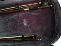 Lot 9 - Carlo Giordano electric violin with case and one other case.